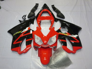 Mejores 2001-2003 Negro Brillante & Rojo Honda CBR600 F4i Carenados Moto