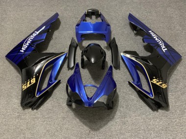 Mejores 2009-2012 Azul Brillante & Negro Triumph Daytona 675 Carenados Moto