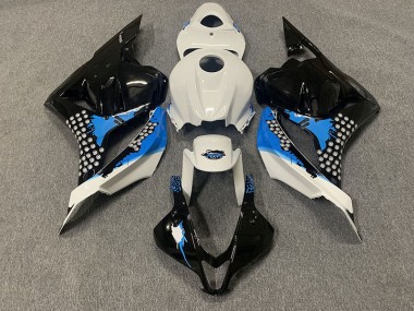 Mejores 2009-2012 Negro Azul & Blanco Honda CBR600RR Carenados Moto