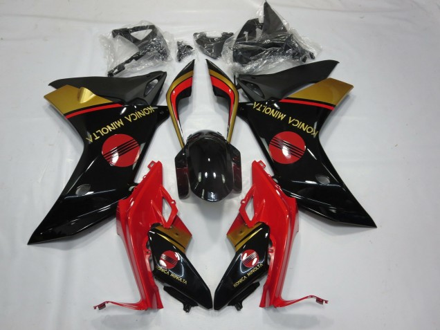 Mejores 2011-2012 Konica Minolta Rojo Negro & Oro Honda CBR600F Carenados Moto Mejores 2011-2012 Konica Minolta Rojo Negro & Oro Honda CBR600F Carenados Moto