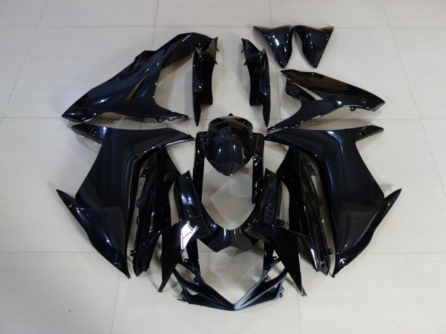 Mejores 2011-2024 Negro Liso Brillante Suzuki GSXR 600-750 Carenados Moto Mejores 2011-2024 Negro Liso Brillante Suzuki GSXR 600-750 Carenados Moto
